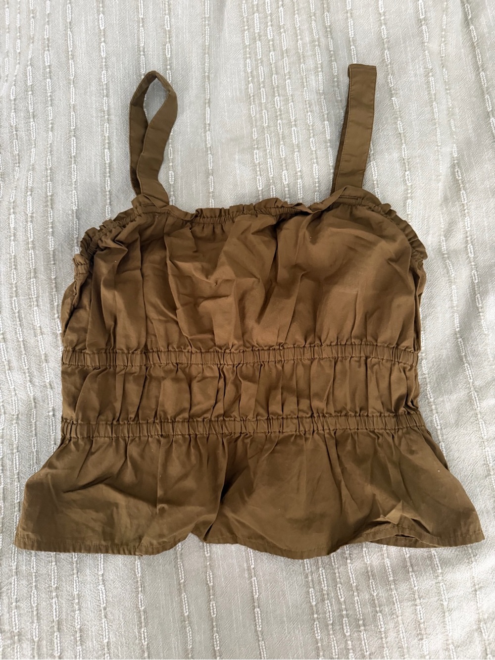 Madewell Seersucker Sophia Peplum Tank